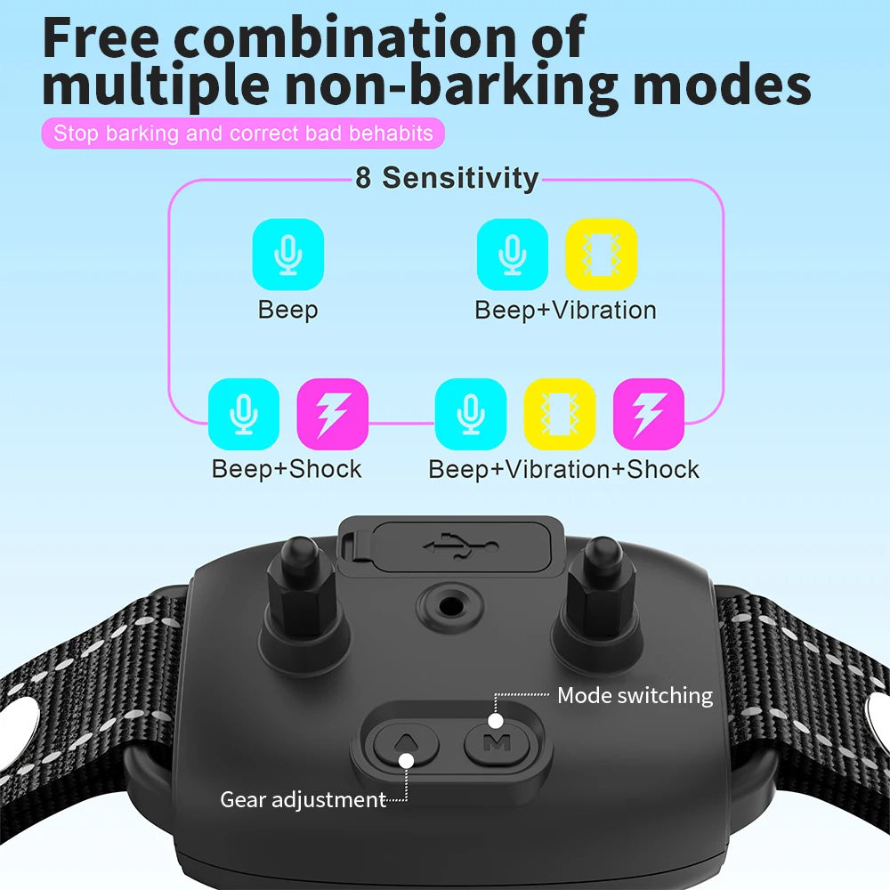 Smart Automatic Anti Barking Dog Collar Rechargeable Bark Stopper Stop Barking