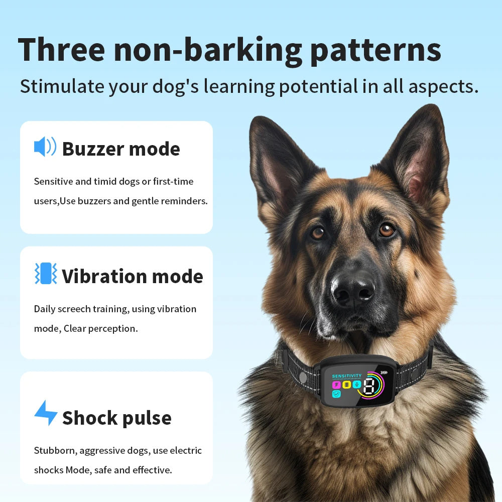 Smart Automatic Anti Barking Dog Collar Rechargeable Bark Stopper Stop Barking