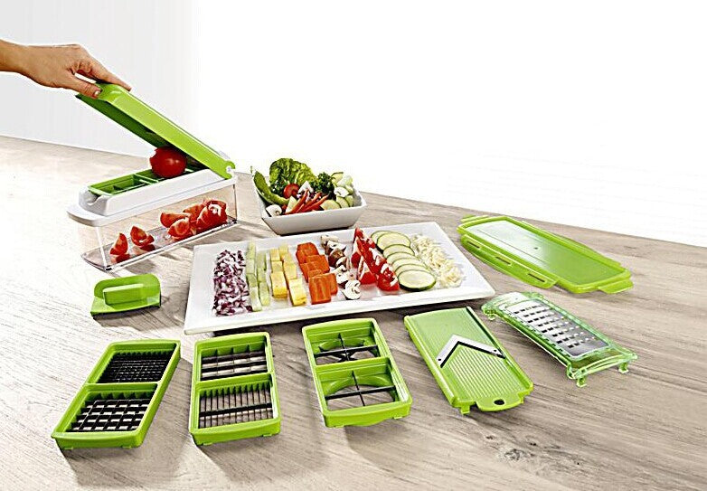 12pcs Multifunctional Vegetable Chopper Handle Food Grate Food Chopper