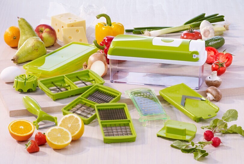 12pcs Multifunctional Vegetable Chopper Handle Food Grate Food Chopper
