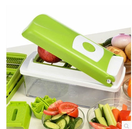 12pcs Multifunctional Vegetable Chopper Handle Food Grate Food Chopper