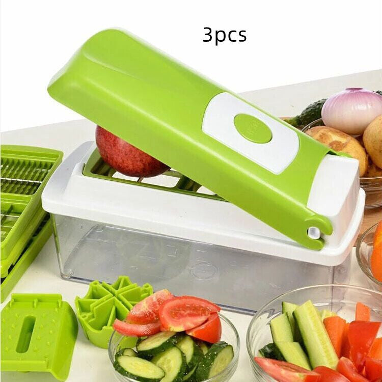 12pcs Multifunctional Vegetable Chopper Handle Food Grate Food Chopper