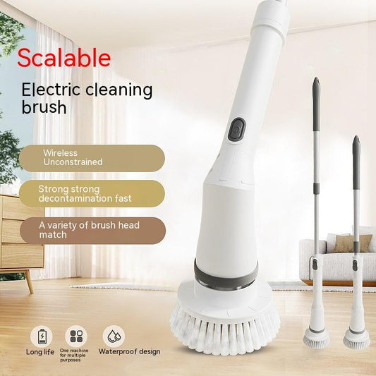 Electric Scrubber Cleaning Wall Long Handle Elbow Telescopic