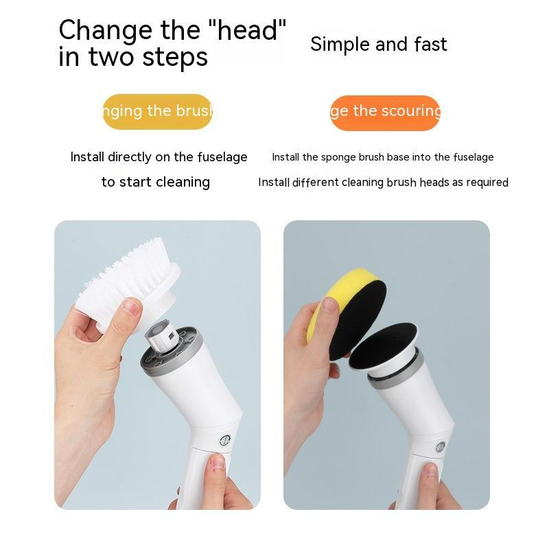 Electric Scrubber Cleaning Wall Long Handle Elbow Telescopic