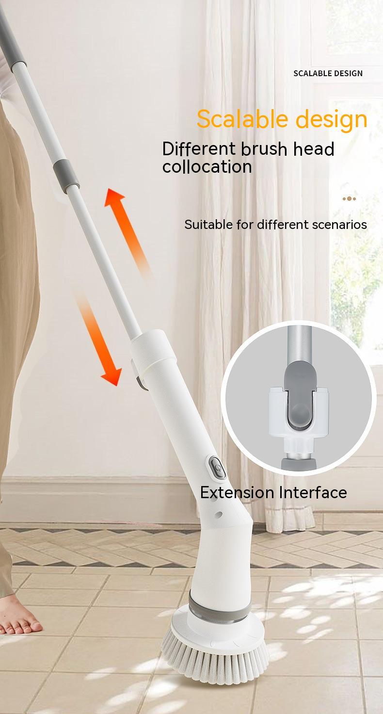 Electric Scrubber Cleaning Wall Long Handle Elbow Telescopic