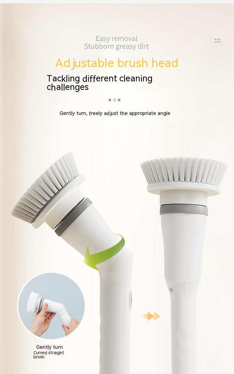 Electric Scrubber Cleaning Wall Long Handle Elbow Telescopic