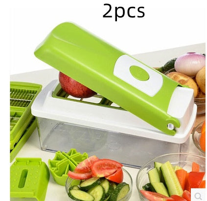 12pcs Multifunctional Vegetable Chopper Handle Food Grate Food Chopper